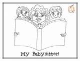 Coloring Babysitter Pages Template sketch template