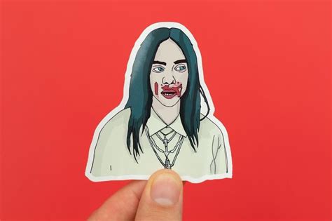 billie eilish sticker  coolest billie eilish stickers popsugar celebrity photo