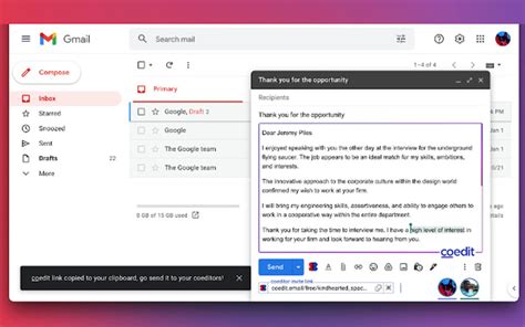 coedit collab  gmail drafts  google chrome extension