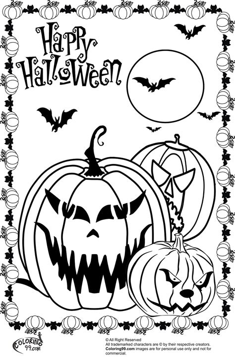 halloween colouring pictures  printable