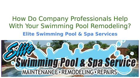 company professionals    swimming pools remodeling