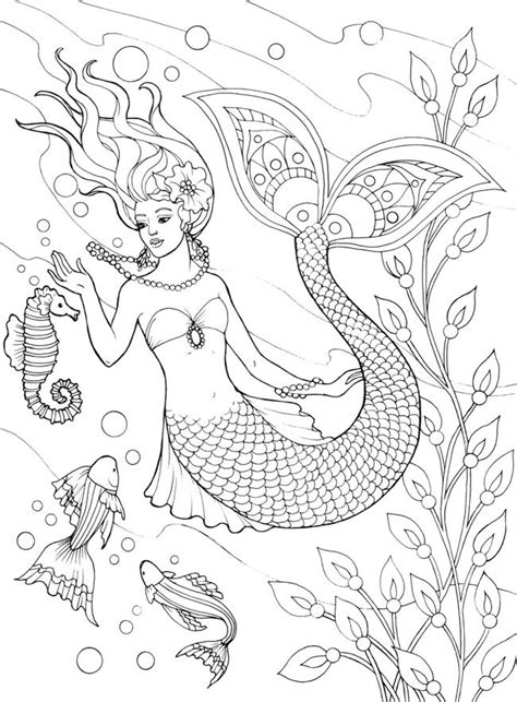 fantasy coloring mermaids images  pinterest mermaids mermaid art  coloring book