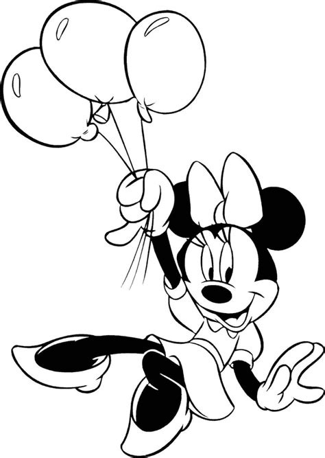 happy birthday minnie mouse coloring pages  getdrawings