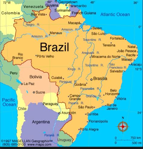 a map of brazil for the world cup 2024