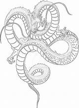 Shen Esferas Shenron Shenlong Omega Colorear Dragón sketch template