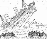 Titanic Coloring Pages Sinking Printable Kids sketch template