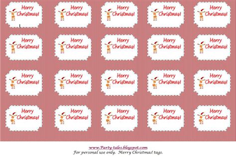 party tales  printables merry christmas kids mini tags