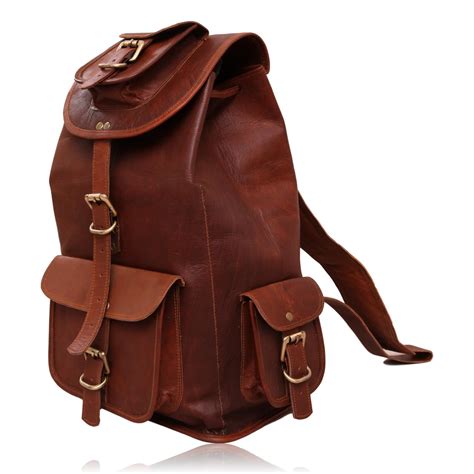 explorer leather rucksack backpack