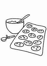 Coloring Cookies Baking Pages Printable Large sketch template