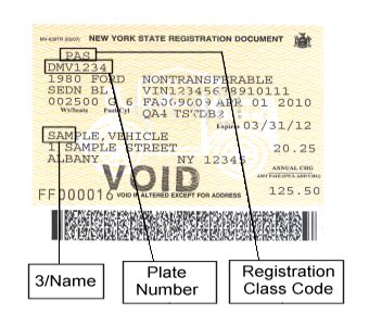 york dmv sample registration documents cheque receipt