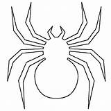 Spider Halloween Coloring Drawing Pages Outline Printable Template Spiders Step Clipart Cartoon Print Sheets Colouring Big Red Scary Back Clipartbest sketch template
