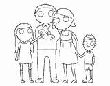 Unida Colorear Famiglia Numerosa Familias Insieme Disegno Imagui Acolore sketch template