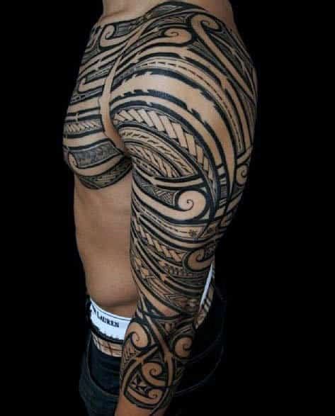 90 tribal sleeve tattoos for men manly arm design ideas