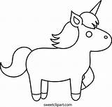 Unicorn Coloring Pages Easy Simple Cute Drawing Clipart Clip Outline Line Head Transparent Unicorns Printable Emoji Template Disney Color Drawings sketch template