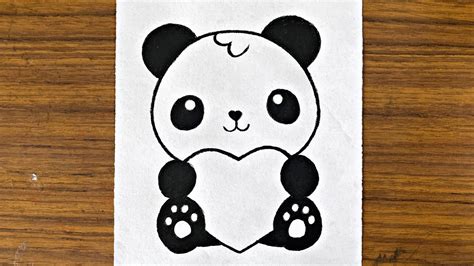 draw  cute panda easy drawings step  step drawing ideas
