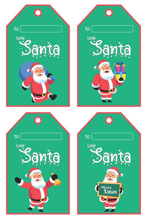 personalized christmas gift tags printable