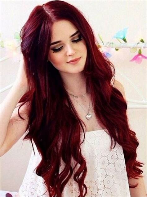 red hair style ideas  beautiful women dark red hair color