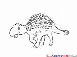 Coloring Ankylosaurus Pages Children Sheet Title sketch template