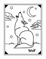 Wolf Coloring Pages Kids Printable Animal Print Wolves Cute Sheets Moon Mandala Wild Colouring Adult Face Color Animals Books Popular sketch template