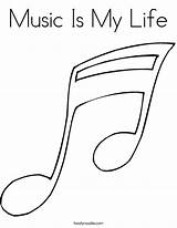 Music Coloring Pages Life Cool Note Clipart Printable Library Noodle Popular Twisty Clip Coloringhome sketch template