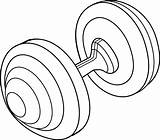 Barbell Clipart Weights Wieghts Sweetclipart sketch template