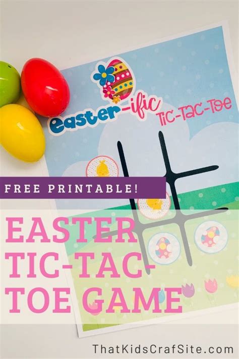 easter game tic tac toe printable game  kids craft site