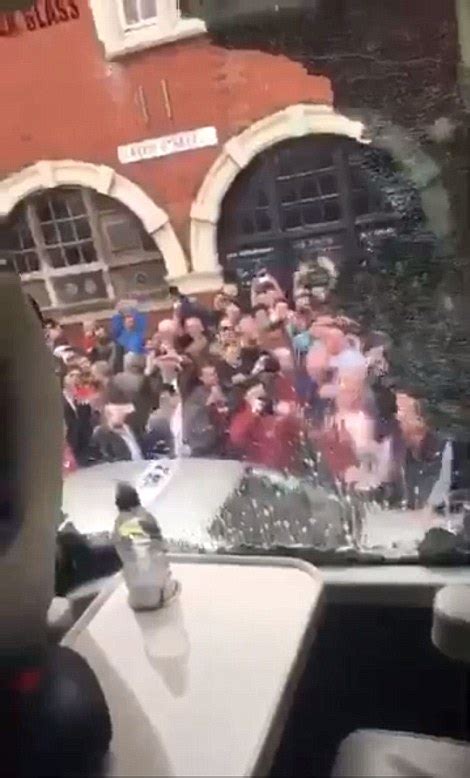 Manchester United S £400k Luxury Bus That Was Pelted With Bottles By