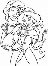 Jasmine Coloring Pages Aladdin Getcolorings sketch template