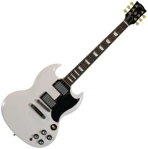 disc gibson sg standard electric guitar classic white gearmusic