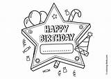 Coloring Birthday Happy Pages Printable sketch template