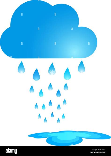 blue rain cloud vector illustration stock vector art illustration