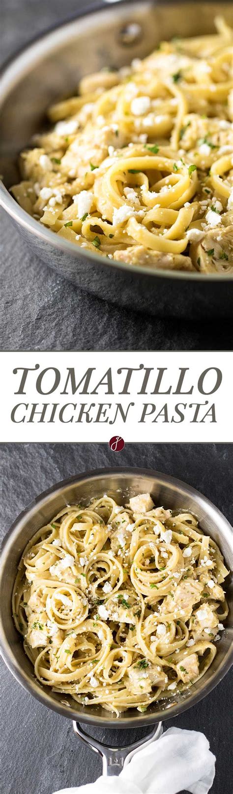 tomatillo chicken pasta recipe recipes diy food recipes tomatillo