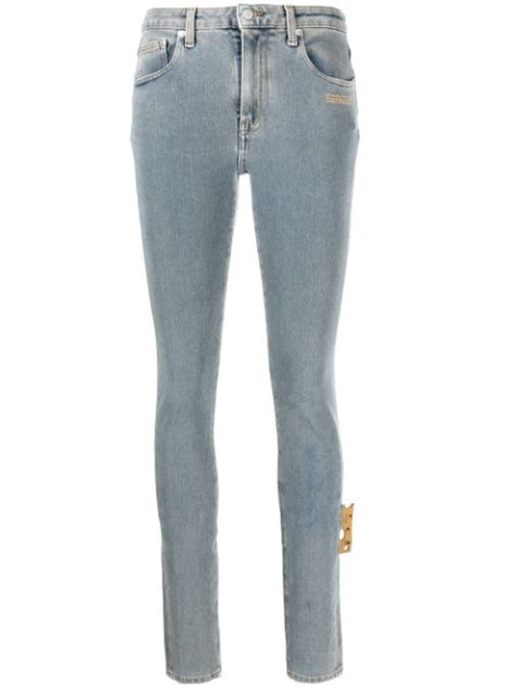 skinny jeans voor dames van off white farfetch