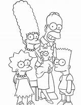 Kolorowanka Simpsonowie Kolorowanki Druku Rodzina sketch template