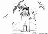 Lighthouse Coloring Pages Realistic Printable Adults Color Print Kids sketch template