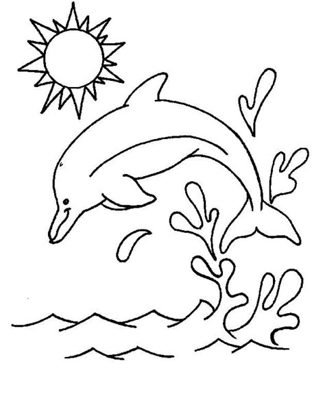 dolphin jumping coloring page  printable coloring pages  kids