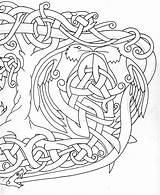 Tattoo Fenrir Yggdrasil Outline Jormungandr Mugin Viking Celtic Designs Line Deviantart Wolf Tattoos Drawing Choose Board Vikings Colouring Visit Knot sketch template