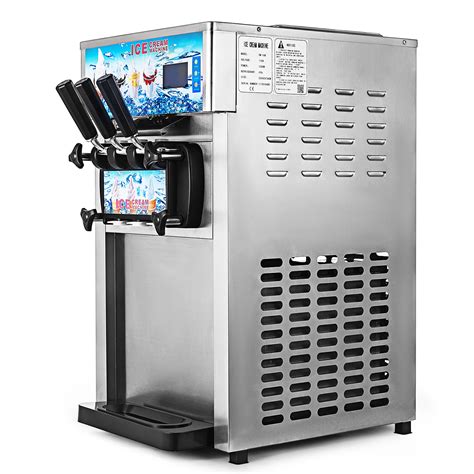 Soft Ice Cream Machine Frozen Yogurt Machine Ce 3 Flavors 1200w 18l H