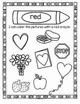 Red Color Activities Worksheets Preschool Kindergarten Toddlers Printables Worksheet Learning Coloring Pre Colors Printable Activity Pages Sheets Things Centers Valentines sketch template