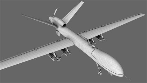 mq  reaper drone  model obj cgtradercom
