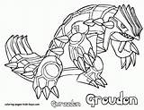 Pokemon Coloring Pages Groudon Primal sketch template