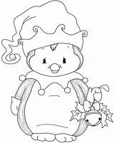 Christmas Coloring Pages Penguin Colouring Colors Xmas Kids Book Drawing Paintings Noel sketch template
