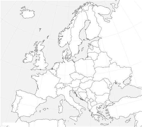 printable blank map  europe subway map