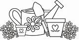 Pages Garden Tools Colouring Coloring Kids sketch template