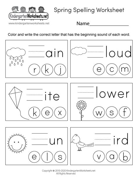 free kindergarten worksheets kindergarten