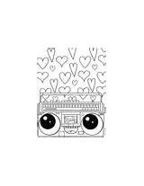 Boombox sketch template