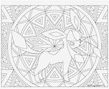 Coloring Glaceon Pokemon Pages Adults Transparent Pngkey sketch template
