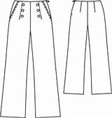 Pantalones Pantalon Mujer Burda Diseño Burdastyle sketch template