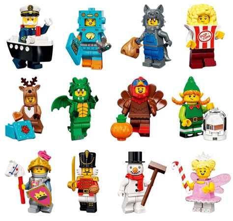 complete set   lego  series  holiday minifigures