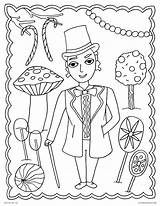Wonka Willy Coloring Pages Chocolate Factory Charlie Printable Color Kids Print Getcolorings Activities Candy Adults Room sketch template